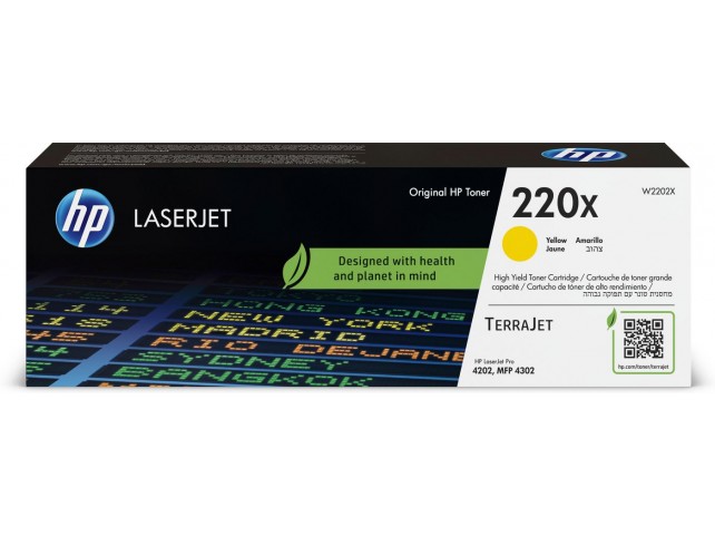 HP 220X Yellow Original Laserjet  Toner Cartridge