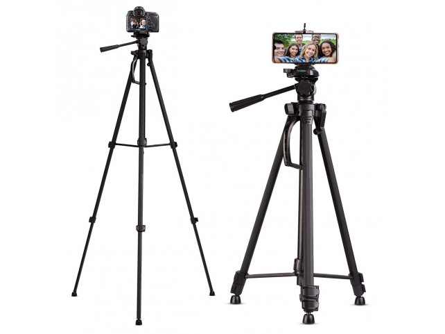 CoreParts Tripod Stand 51cm-180cm, Fit  for all Cameras and 4-7"