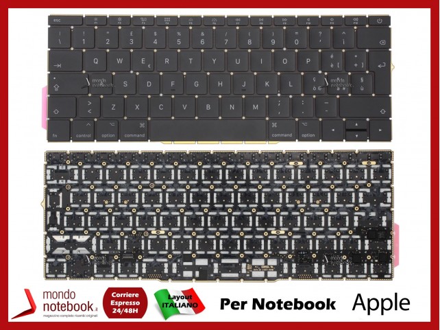 Tastiera Notebook APPLE Macbook Pro Pro Retina 13 "A1708 (2016) (2017) Italiana-No BL