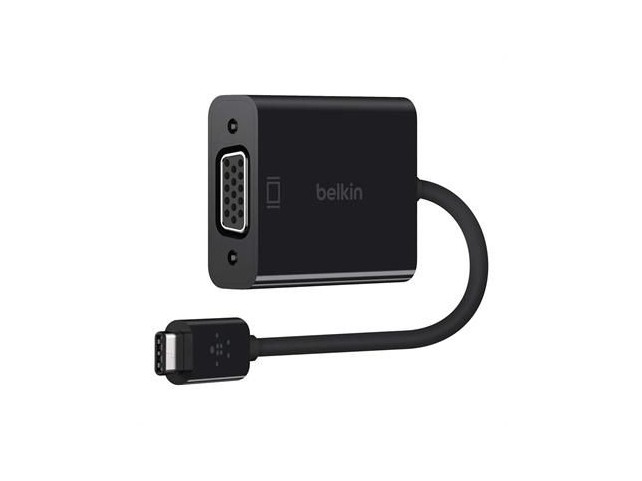 Belkin Adapter USB-C to VGA black  USB-C/VGA, USB C, VGA,