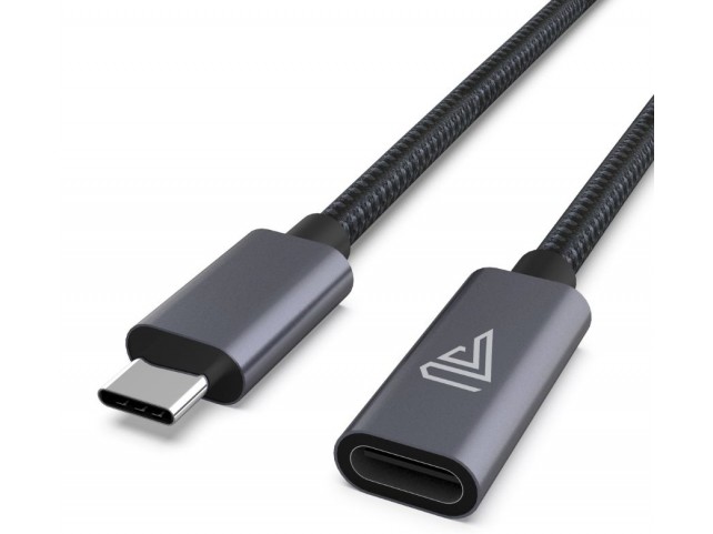 ProXtend USB-C Extension 20V 5A  BRAIDED Black 0.5M