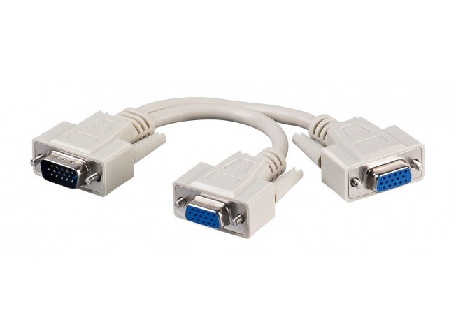 MicroConnect VGA Y-splitter 1 to 2, passive  0,30m