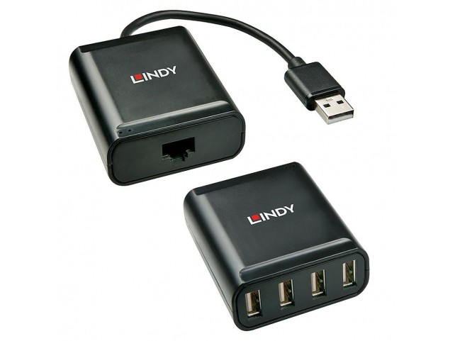 Lindy Usb 2.0 Cat.5 Extender 60M, 4  Ports
