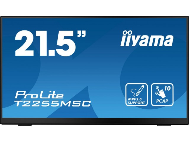 iiyama 21.5" multi-touch monitor,  edge-to-edge glass, anti