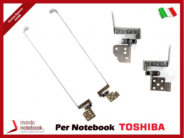 Cerniere Hinges TOSHIBA C870 C870D C875 C875D L870 L870D L875 L875D S870 S875 S875D (COPPIA)