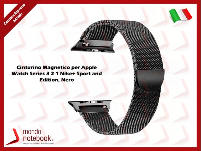 Cinturino per Apple Watch Series 3, Series 2, Series 1, Sport , Edition, M/L Size (Black) 38/40 mm