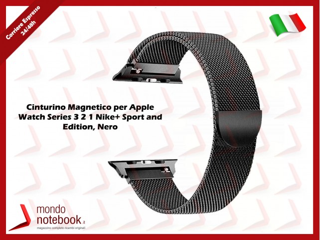 Cinturino per Apple Watch Series 3, Series 2, Series 1, Sport , Edition, M/L Size (Black) 38/40 mm
