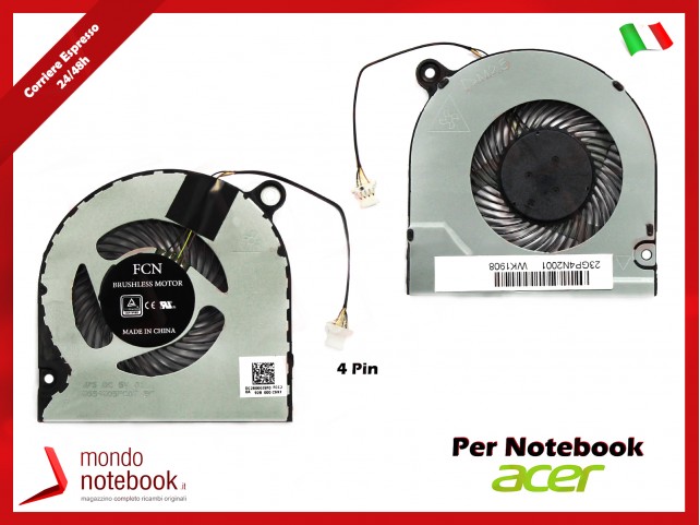 Ventola Fan CPU ACER Aspire A515-51G A517-51 A517-51G A315-21 A315-51