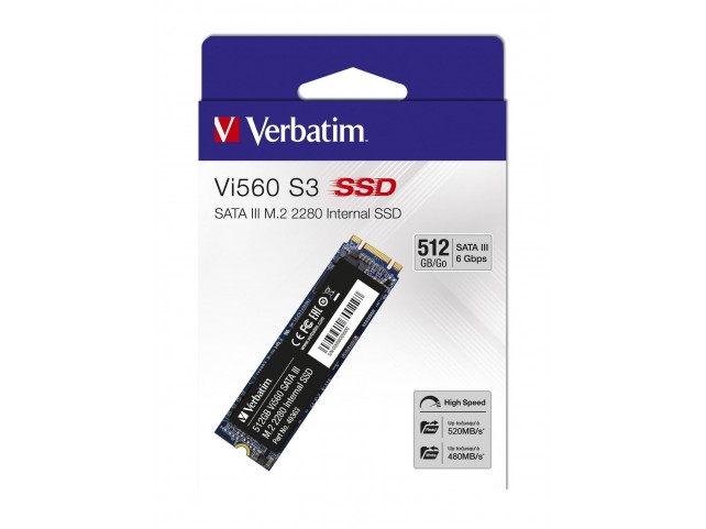 Verbatim VI560 S3 M.2 SSD 512 GB  Vi560 S3 M.2 SSD 512GB, 512