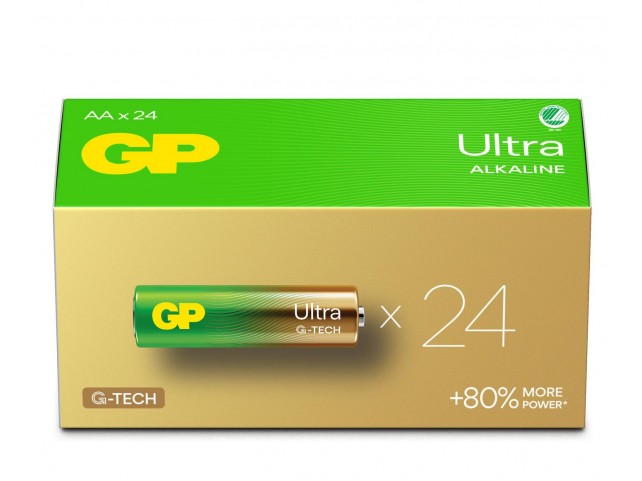 GP ULTRA ALKALINE AA/LR06  Battery. 24-Pack