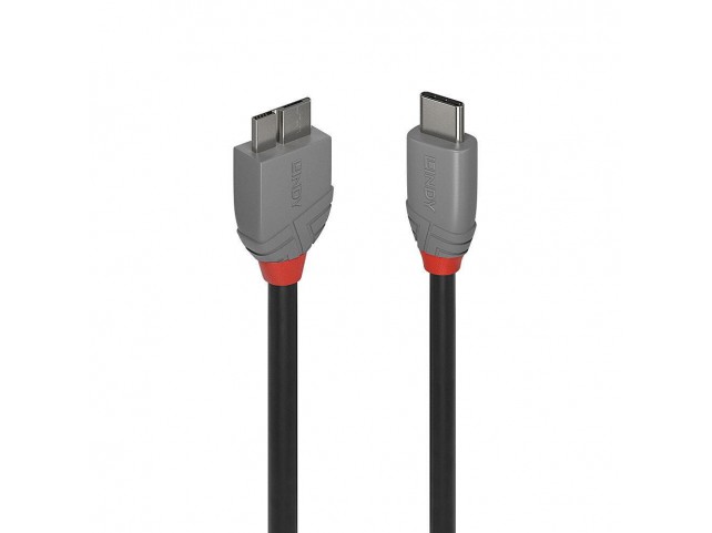 Lindy 2m USB 3.2 Type C to Micro-B  Cable, 5Gbps, Anthra Line