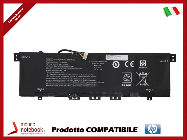 Batteria CoreParts per HP Envy 13 ah0001nk 3400 mAh 15.4V P/N HSTNN-IB8K Nero