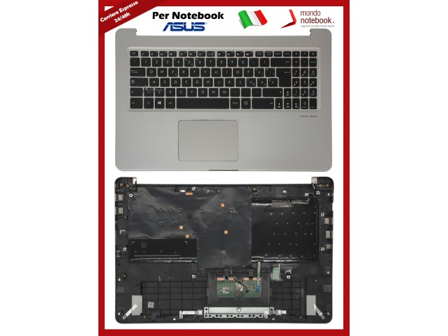 Tastiera con Top Case ASUS VivoBook Pro 15 N580 N580V Italiana (Silver) Con Touchpad