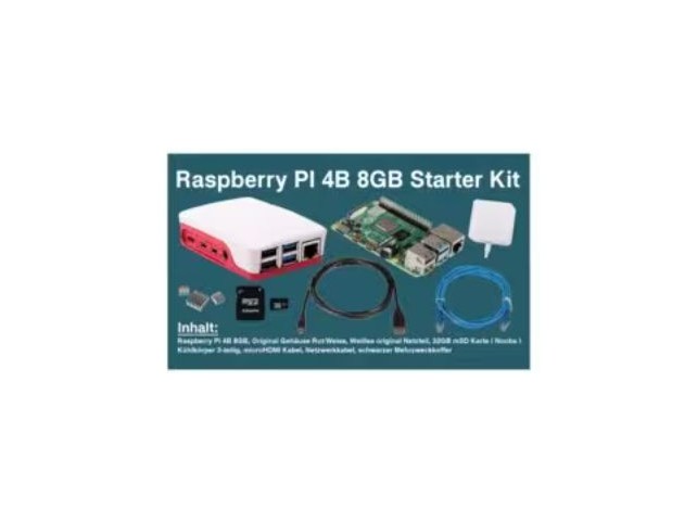 Raspberry Pi RASPBERRY PI4B - 8GB - FULL  KIT WITH RED / WHITE HOUSING