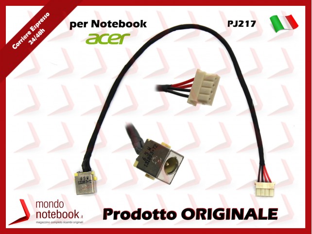 Connettore di Alimentazione DC Power Jack ACER PJ217 Aspire 4280 5745 4745 7745