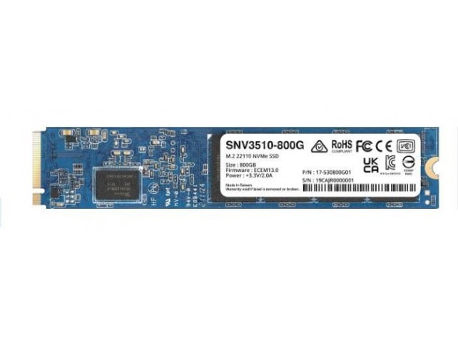 Synology SNV3510 800GB M.2 NVMe SSD  PCIe 3.0 x4 3100MB/s read