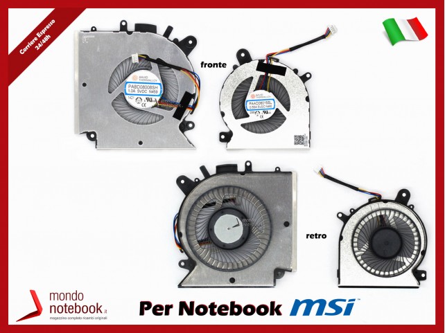 Ventole Dual Fan MSI Katana GF66 GF76 11SC 11UC 11UD 11UE (Coppia)