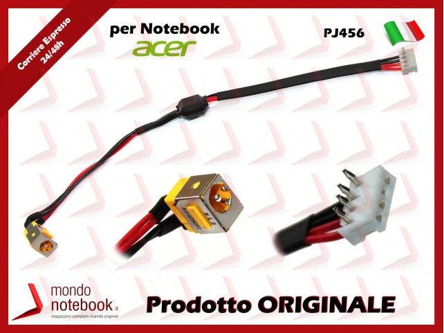 Connettore di Alimentazione DC Power Jack ACER PJ456 Aspire 2930 2930G 4730Z 5620 5670