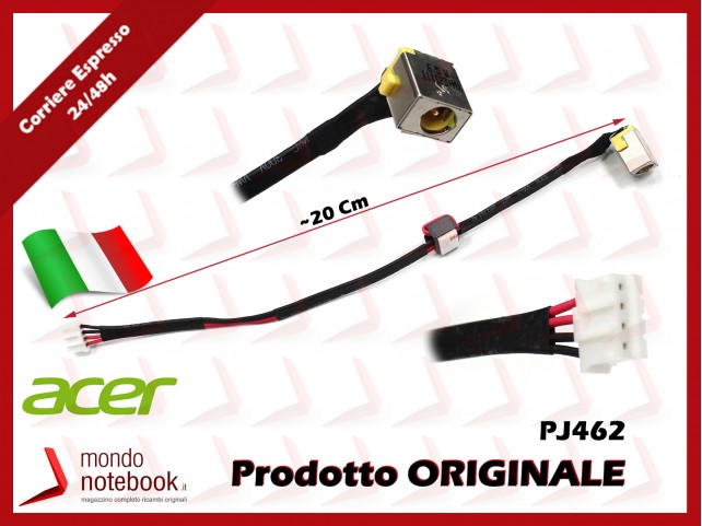 Connettore di Alimentazione DC Power Jack ACER PJ462 Aspire 5335 5735 (20 Cm)