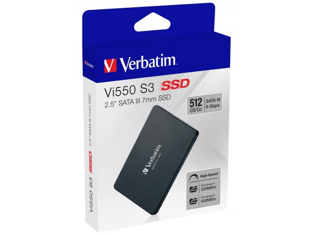 Verbatim VI550 S3 2.5" SSD 512 GB  Vi550 S3, 512 GB, 2.5", 560