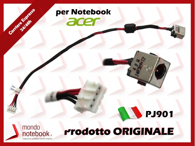 Connettore di Alimentazione DC Power Jack ACER PJ901 Aspire E5-571 V3-572 E5-511 E5-531