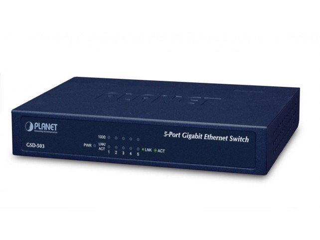 Planet 5-P 10/100/1000Mbps Gigabit  Ethernet Switch (External