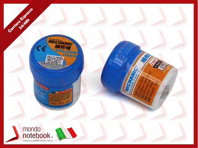 PASTA SALDANTE STAGNO LIQUIDO FLUSSANTE PER FISSAGGIO SALDATURE MECHANIC XG-50 SOLDER PASTE