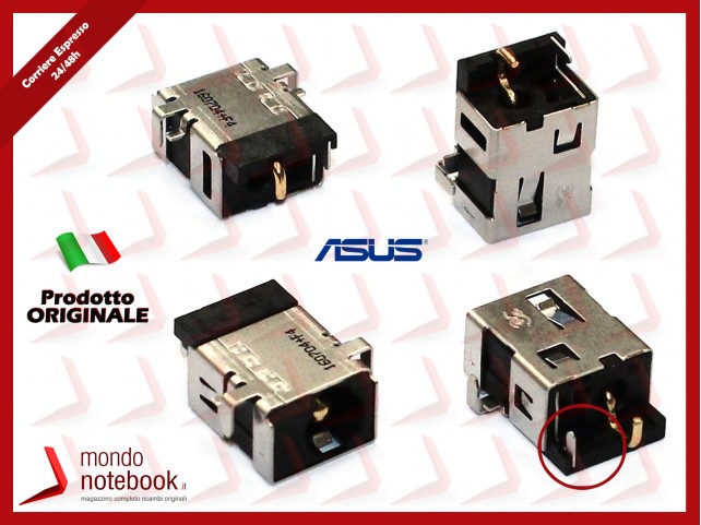 Connettore di Alimentazione DC Power Jack ASUS F555 F555D F555L F555U F555Y X554 X554L X554LA - 2 Pi