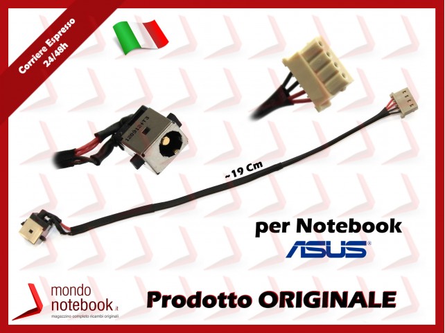 Connettore di Alimentazione DC Power Jack ASUS N56 N56DP N56DY N56VB N56VJ N56VM N56VV N56VZ (4 Pin)