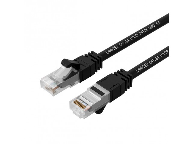 Lanview CAT6A UTP 2m Black LSZH,  HIGH-FLEX