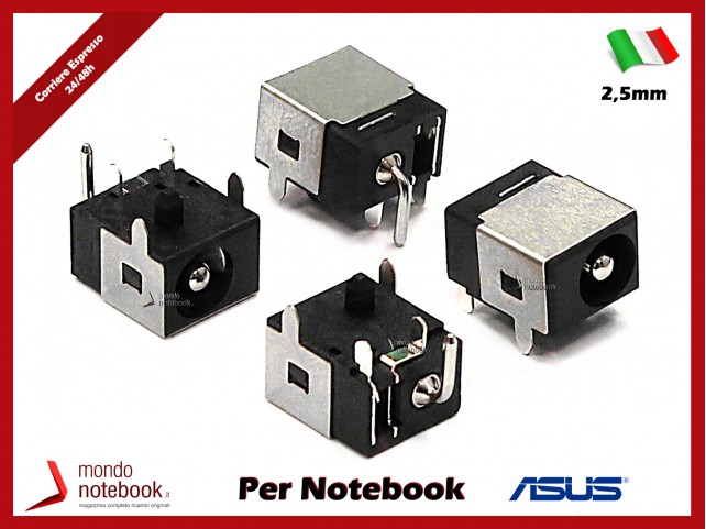 Connettore di Alimentazione DC Power Jack ASUS PJ042 2,5mm N10J N10E N53S N71JQ