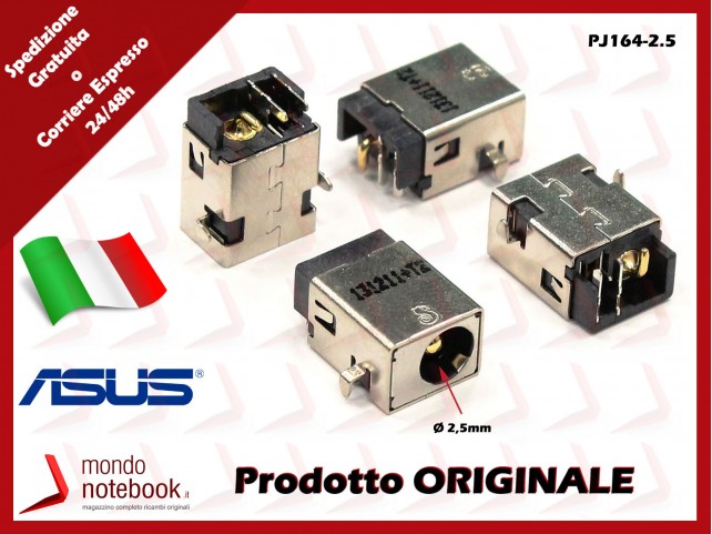 Connettore di Alimentazione DC Power Jack ASUS PJ164-2.5 G53 G53j G53sw G53sx U32 U32jc U32uj U36 U36jc U36sd