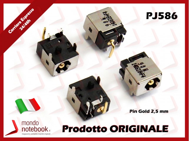 Connettore di Alimentazione DC Power Jack ASUS PJ586 2,5mm Pin Gold X73 K73 N53