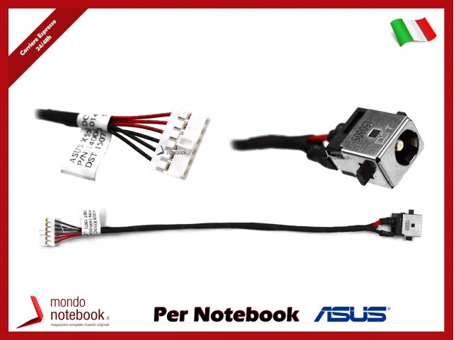 Connettore di Alimentazione DC Power Jack ASUS PJ636 K56 K56C K56CA K56CM S56 S56C X550 S550CA (15Cm