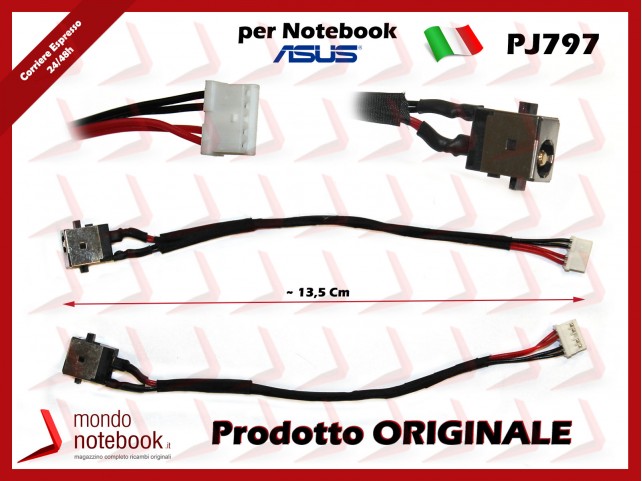 Connettore di Alimentazione DC Power Jack ASUS PJ797 K450 X450 Series