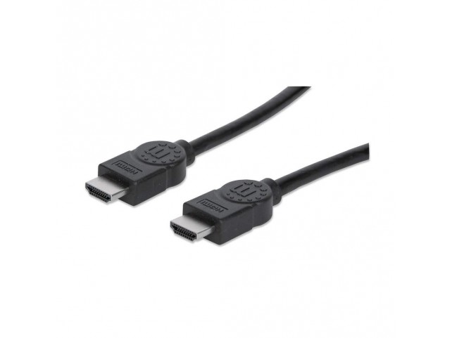 Manhattan Hdmi Cable, 4K@30Hz (High  Speed), 1M, Male To Male,