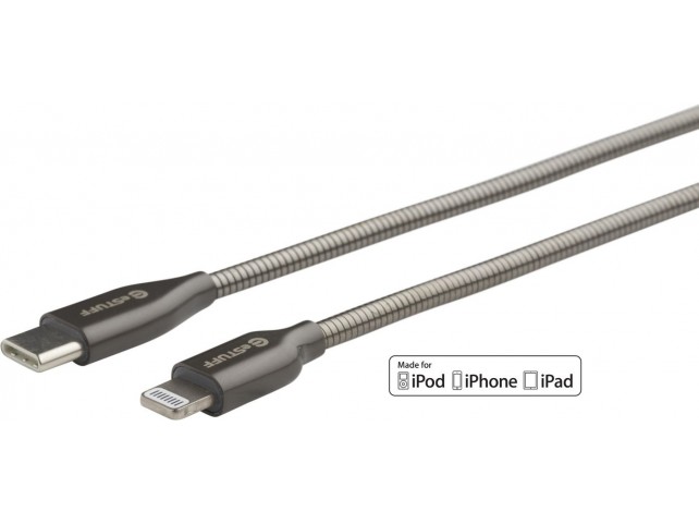 eSTUFF USB-C Lightning Cable MFI 1m  USB-C to 8Pin lightning plug