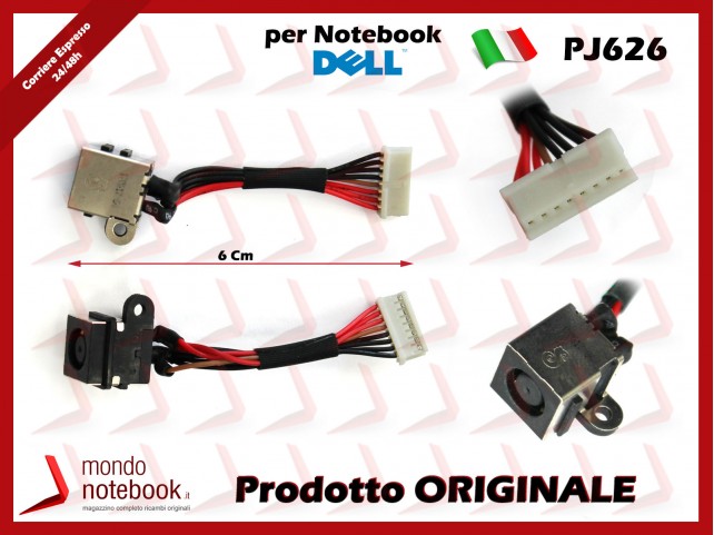 Connettore di Alimentazione DC Power Jack DELL PJ626 Inspiron 17R 5720 7720