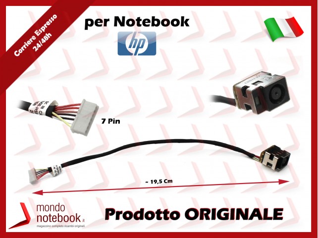 Connettore di Alimentazione DC Power Jack HP 2000 Compaq CQ57 (~19,5Cm) 7 Pin