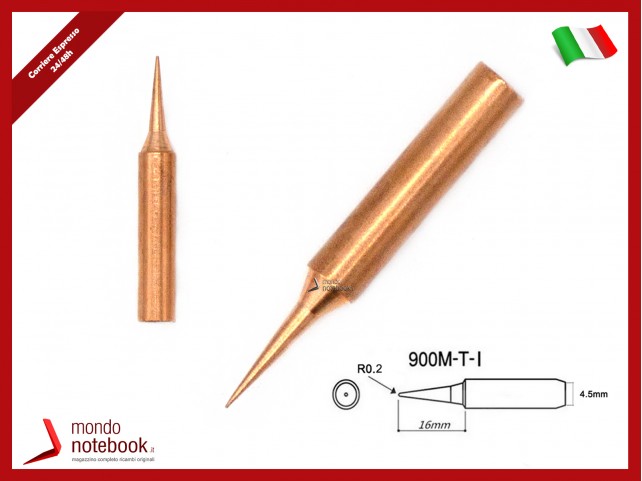 PUNTA SALDATORE 900M-T-1 0,2 mm in RAME per HAKKO ATTEN AOYUE STAZIONE SALDANTE SALDATORE STAGNO 1 P