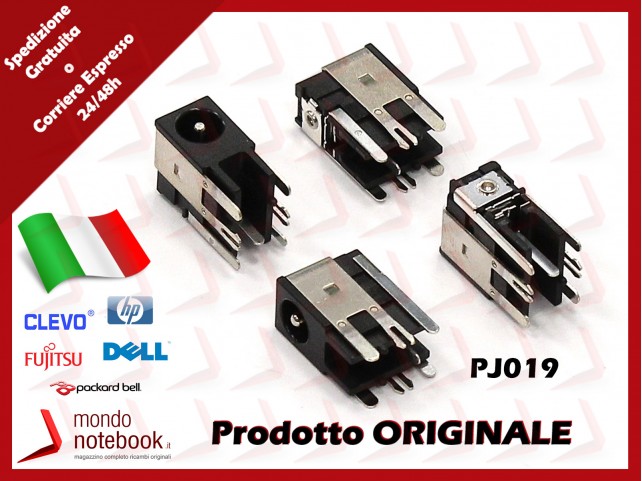 Connettore di Alimentazione DC Power Jack HP PJ019 1,65mm Pavilion DV1000 V2000 Series