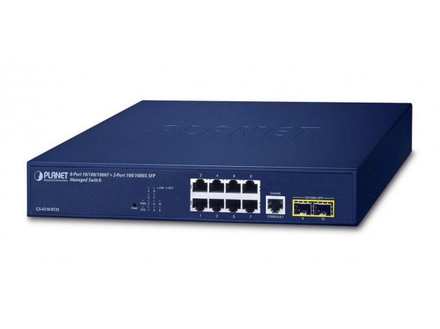 Planet IPv4/IPv6, 8-Port  10/100/1000T + 2-Port