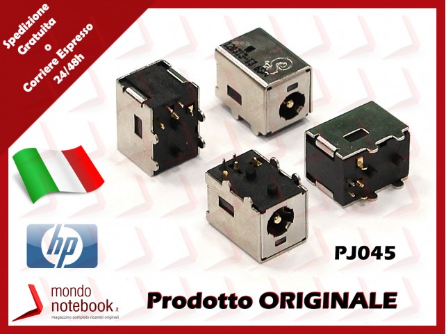 Connettore di Alimentazione DC Power Jack HP PJ045 Pavilion DV6000 DV9000 Compaq Presario V6000 F500 (65W)