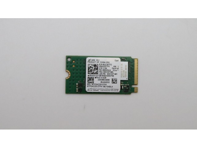 Lenovo SSD_ASM  512G,M.2,2242,PCIe4x4,Mic,OP
