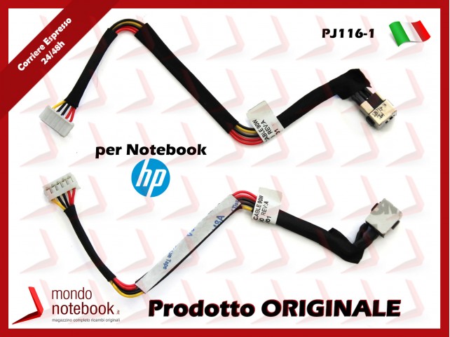 Connettore di Alimentazione DC Power Jack HP PJ116-1 V3000 V3100 V3200 A900 (90W)