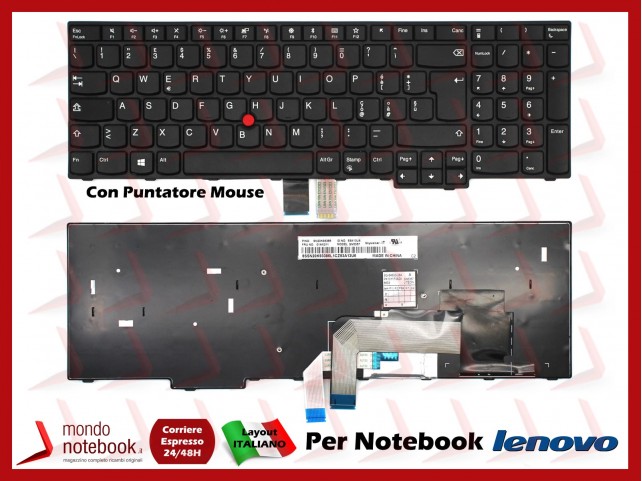 Tastiera Notebook Lenovo Thinkpad E570 E575 (con Trackpoint) Italiano
