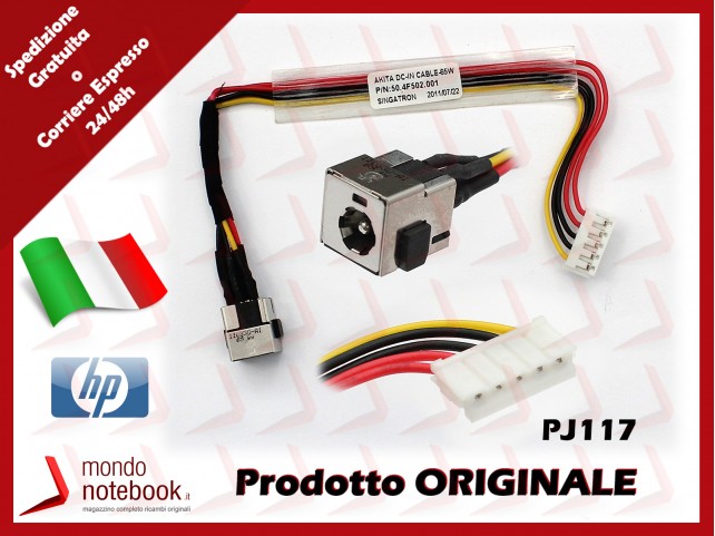 Connettore di Alimentazione DC Power Jack HP PJ117 V3000 C700 C700T A900 DV2000 (VERSIONE 2)