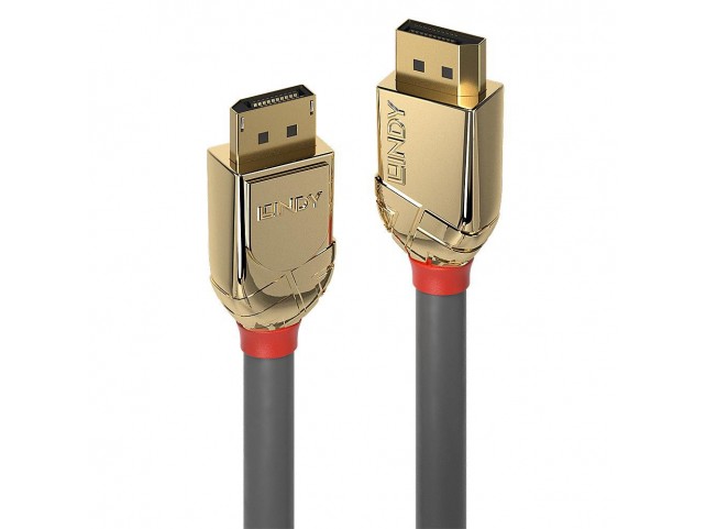 Lindy 2M Displayport 1.4 Cable,  Gold Line