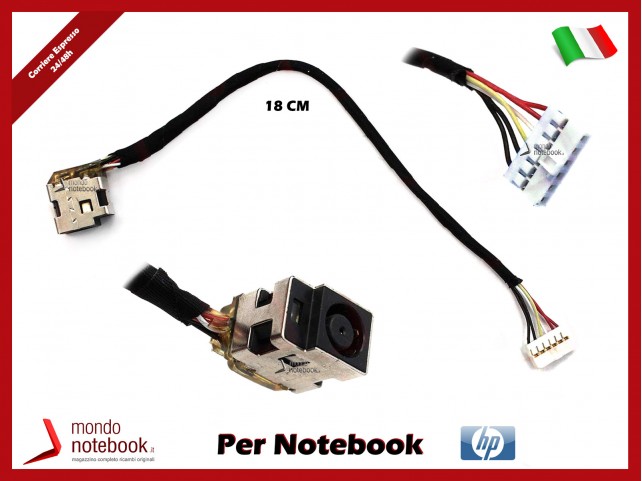 Connettore di Alimentazione DC Power Jack HP PJ153 CQ61 G61 CQ71 DV7 (6 PIN) 18Cm