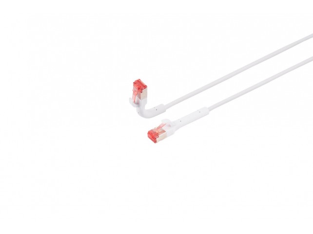 Lanview CAT6A U/FTP 0,25m White  FLEX-ANGLE Network Cable